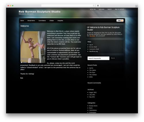 Pixel WordPress theme - robburmansculpture.com