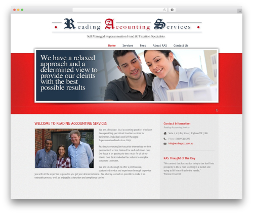 Theme WordPress Chapter One - readingacct.com.au