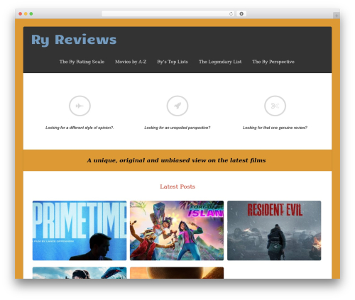 Theme WordPress Asteria Lite - ryreviews.com