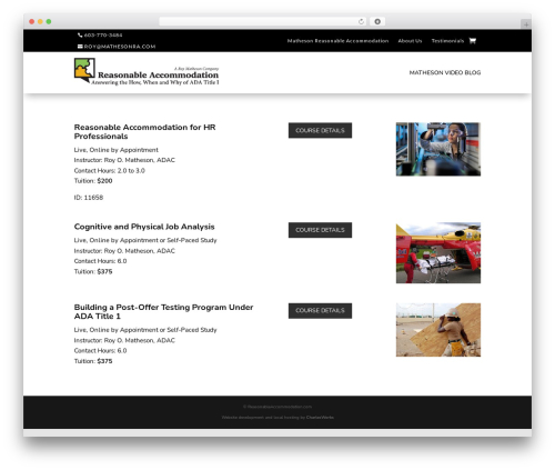 Theme WordPress Divi - reasonableaccommodation.com