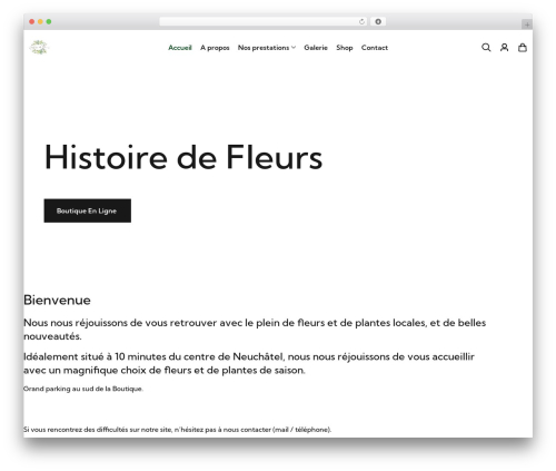 Theme WordPress Modave - histoiredefleurs.ch