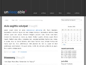 Theme WordPress Unsleepable 2 by Various Artists