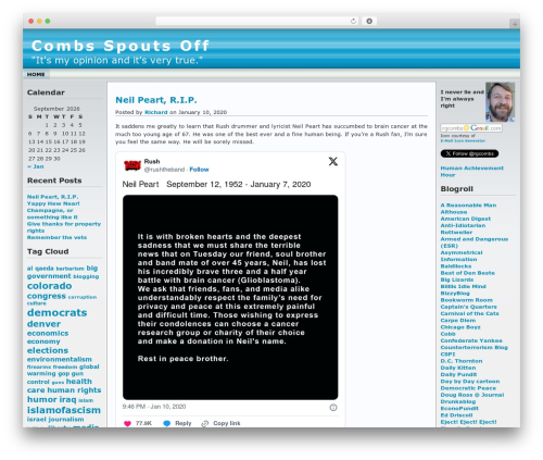 WordPress theme Andreas09 - rgcombs.com