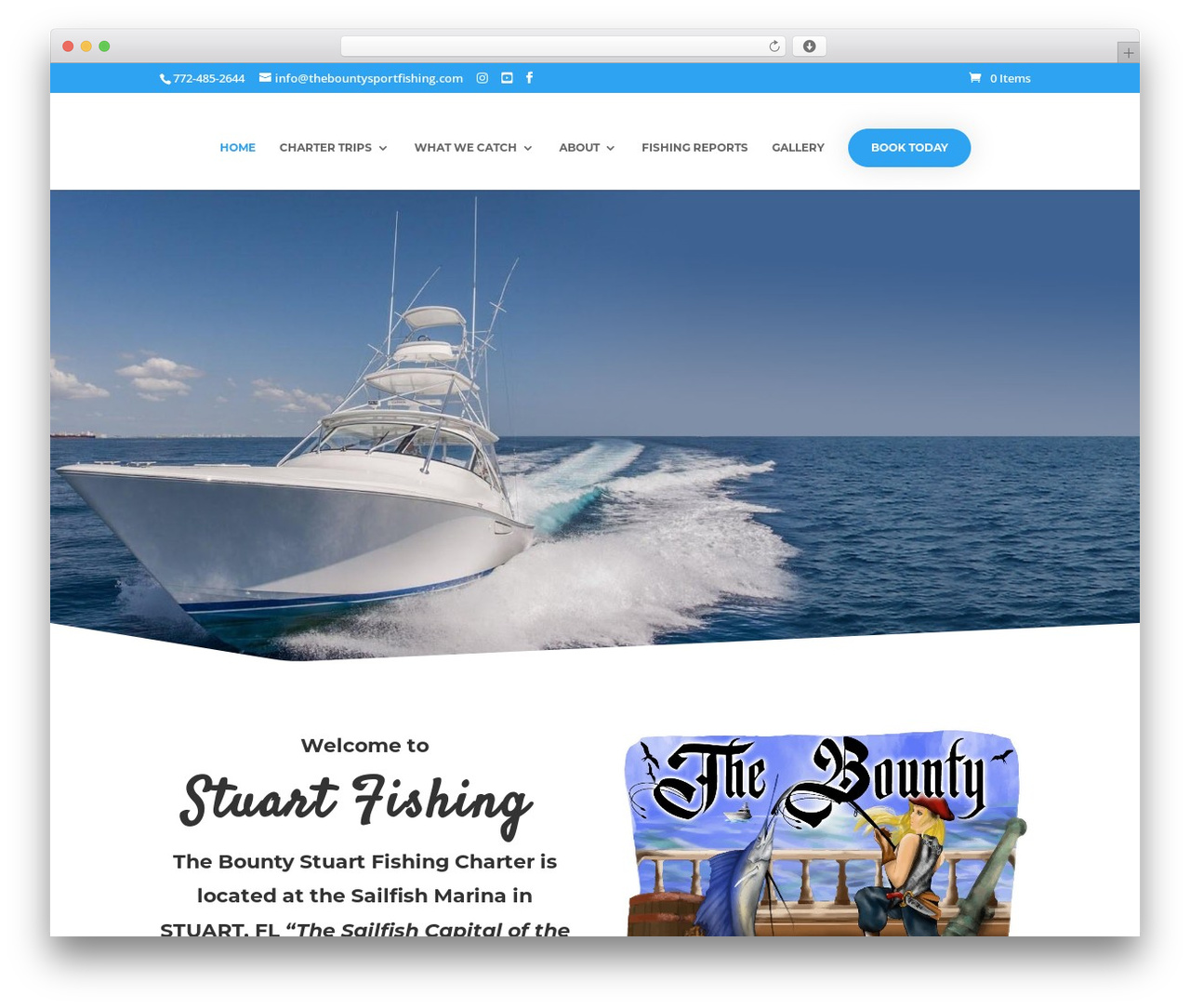 WordPress theme Divi - thebountysportfishing.com
