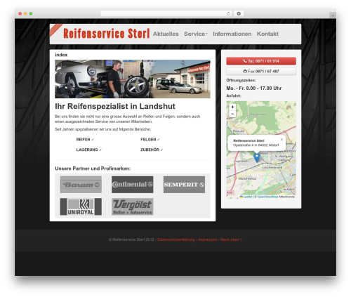 WP theme BootstrapWP - reifen-sterl.de