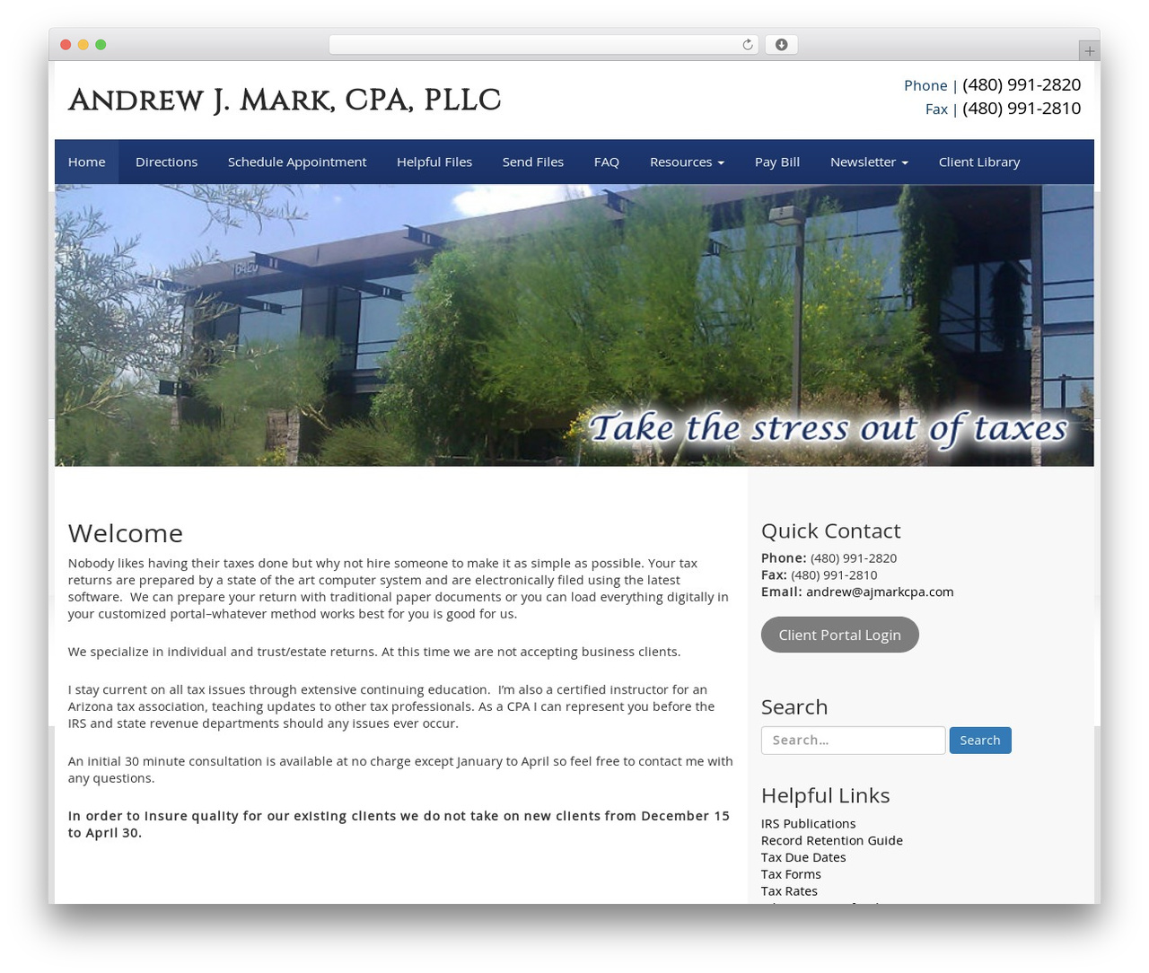 Customized4 WordPress theme - ajmarkcpa.com