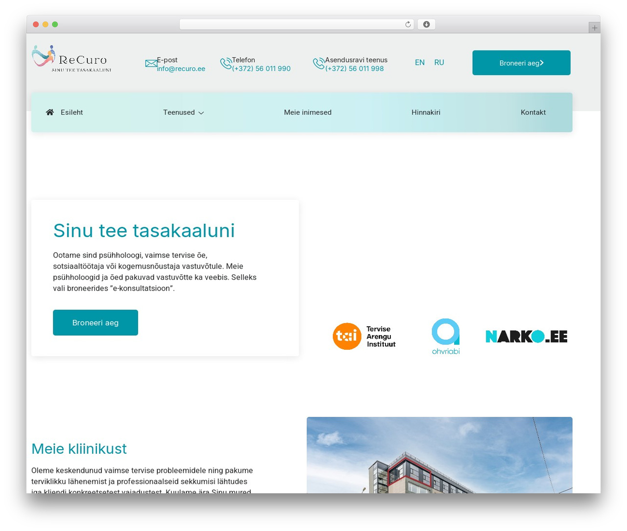 Hello Elementor theme WordPress - recuro.ee