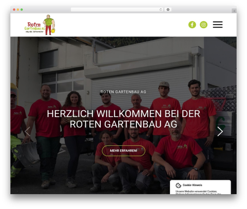 Valpix cookie info WordPress plugin - roten-gartenbau.ch