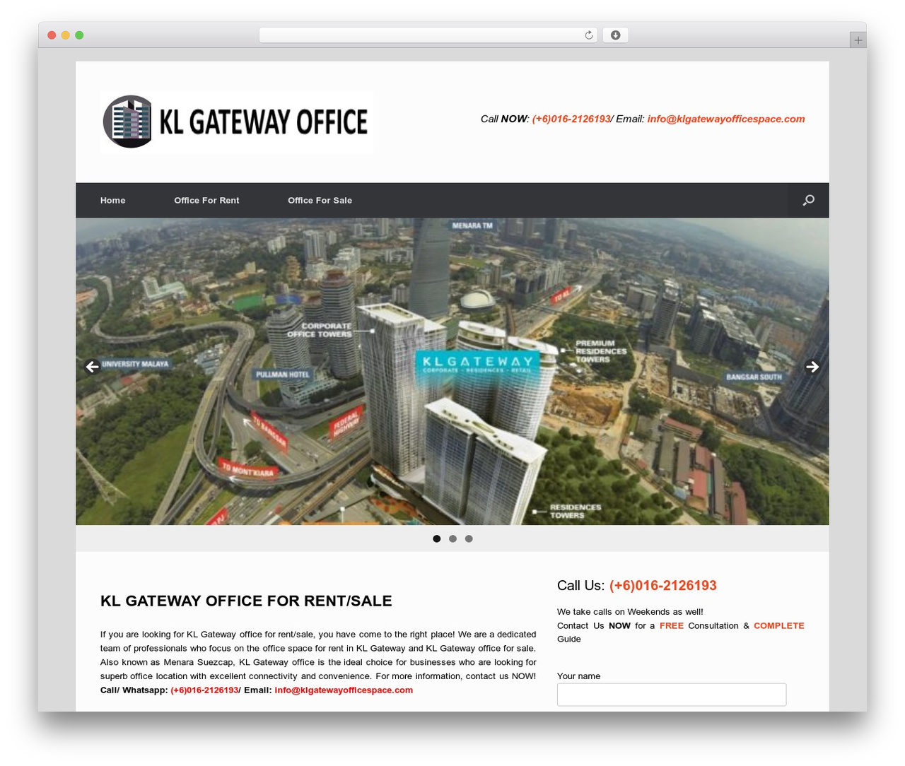 Vantage WordPress theme - klgatewayofficespace.com