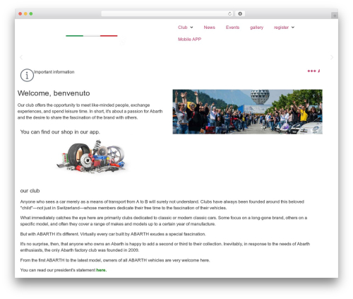 Hello Elementor WordPress website theme - abarth-club.net
