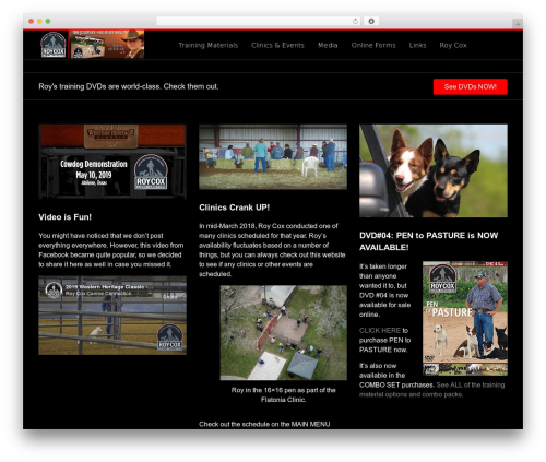 Hero WordPress theme - roycoxcanineconnection.com