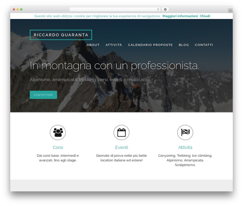Speck theme WordPress - riccardoclimbing.com