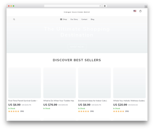 Botticelli WordPress shop theme - uniqueselectionsdepot.shop