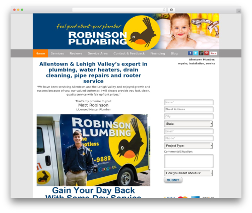 Catalyst theme WordPress - robinsonplumbing.com