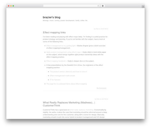 min theme WordPress theme - rfbrazier.com