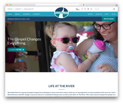 Riverbluff WordPress theme design - riverbluff.org
