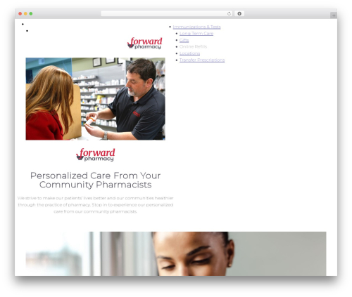 WordPress theme Dirigible Studio 5 - forwardpharmacywi.com