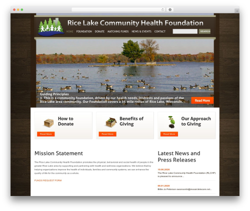 WordPress website theme WordPress Theme 1384 - rlchf.org