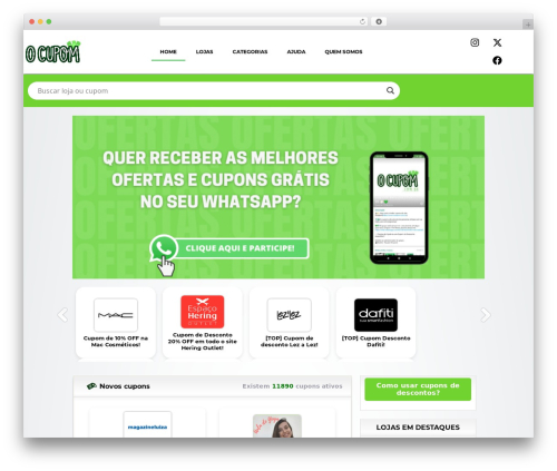 Clipper theme WordPress - ocupom.com.br