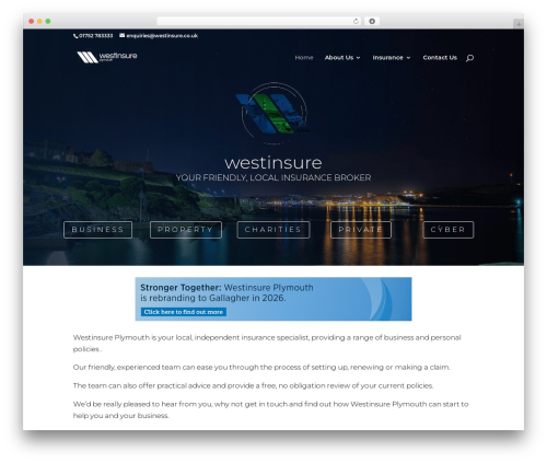 Divi premium WordPress theme - westinsureplymouth.co.uk