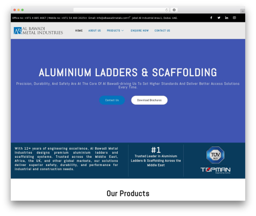 OceanWP top WordPress theme - albawadimetals.com