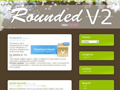 Theme WordPress Rounded V2 by Ghyslain Armand