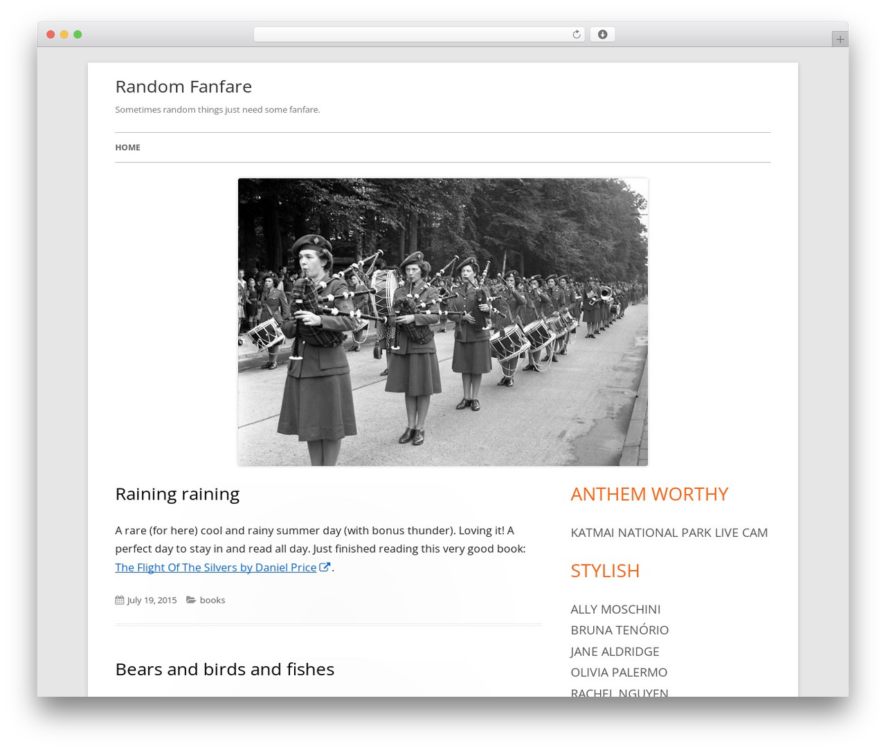 Tiny Framework WordPress theme free download - randomfanfare.com