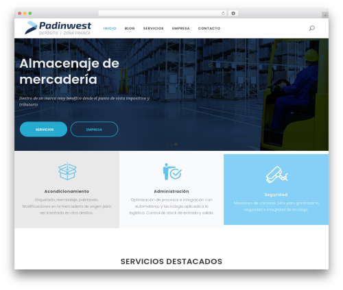 Blu WordPress theme - padinwest.com