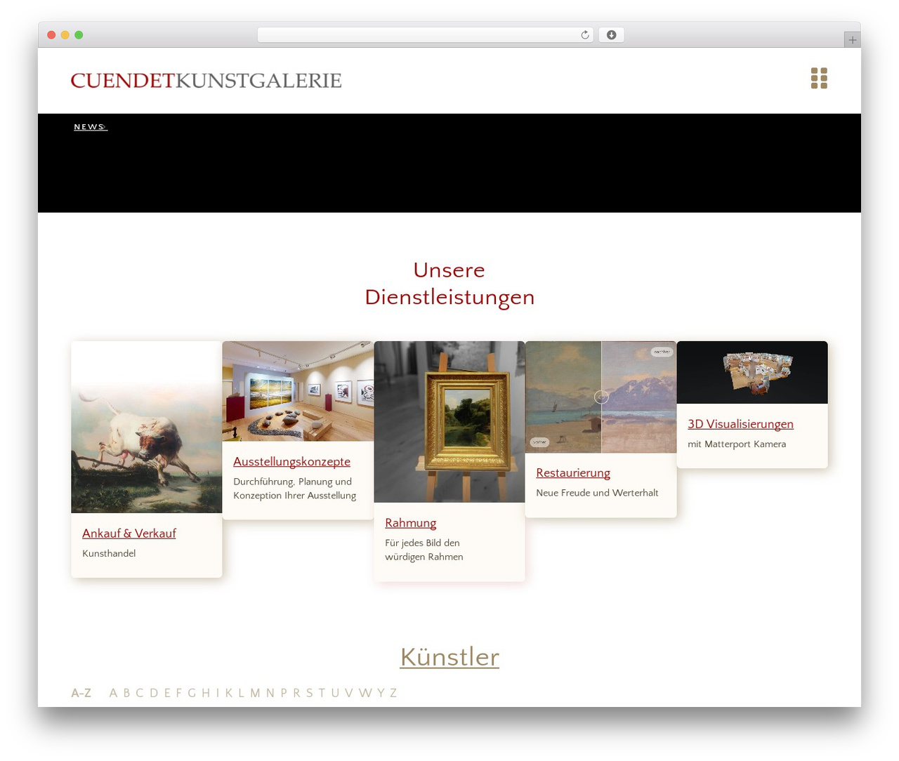 Bricks WordPress website theme - cuendetkunst.ch