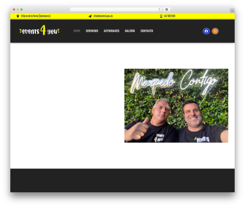 Constructlar WordPress theme - events4you.es