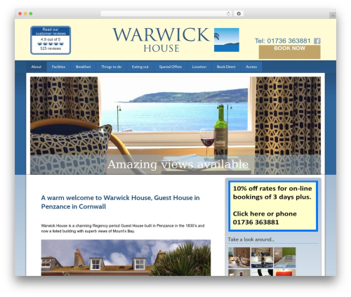 PageLines Framework WordPress theme design - warwickhousepenzance.co.uk