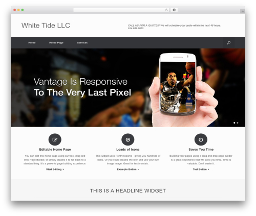 Vantage Premium free WordPress theme - whitetide.net