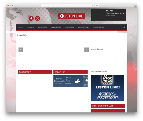 Onecms weather WordPress plugin - wxjbfm.com