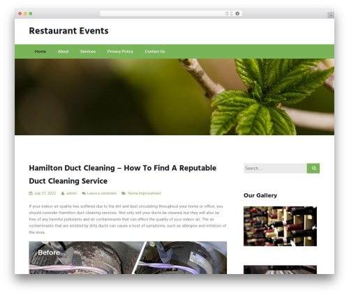 Newfangled WordPress theme - restaurantevents.ca