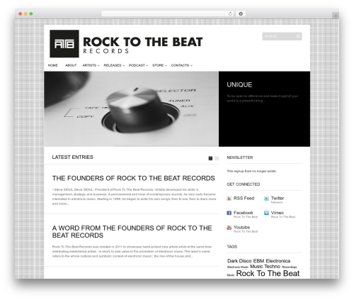 Theme WordPress Sight - rocktothebeatrecords.com