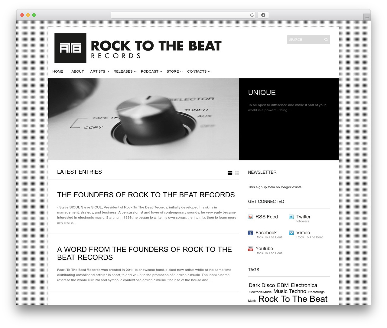 Theme WordPress Sight - rocktothebeatrecords.com Theme WordPress Sight - rocktothebeatrecords.com