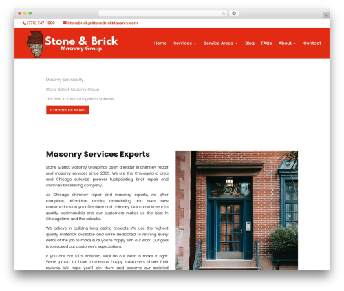 WordPress theme Divi - stonebrickmasonry.com