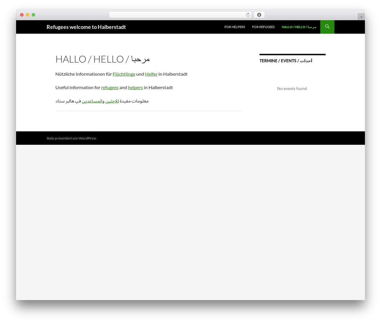 WordPress website theme Developer 2014 - refugeeswelcome.zora.de WordPress website theme Developer 2014 - refugeeswelcome.zora.de