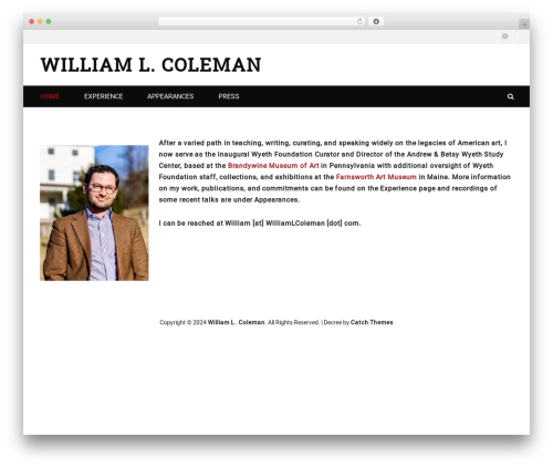 Decree WordPress theme - williamlcoleman.com