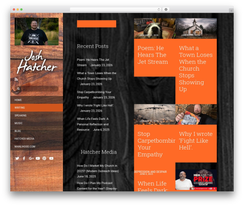 Best WordPress theme Themify Stack - joshhatcher.com