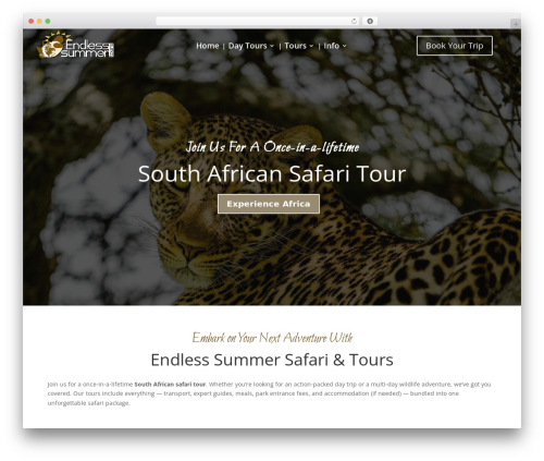 Divi WordPress theme - endlesssummertours.co.za