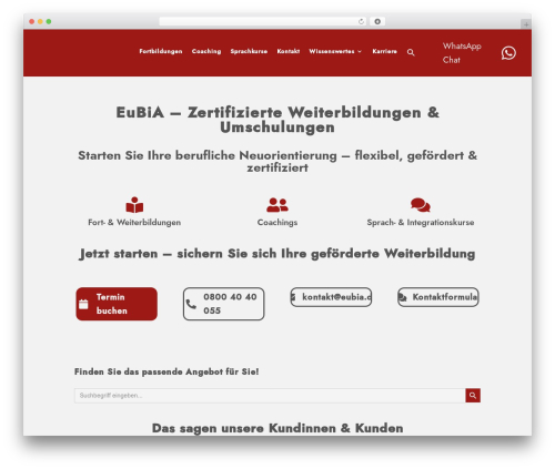 Theme WordPress Divi - www.eubia.de