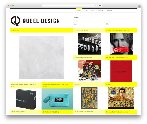 WordPress theme FontFolio Theme - queel.jp