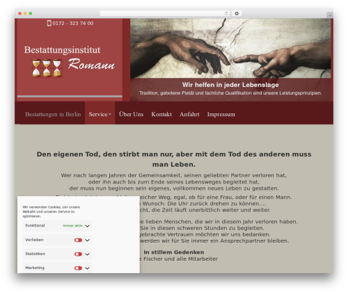 BootstrapWP WordPress theme - romann-bestattungen.de