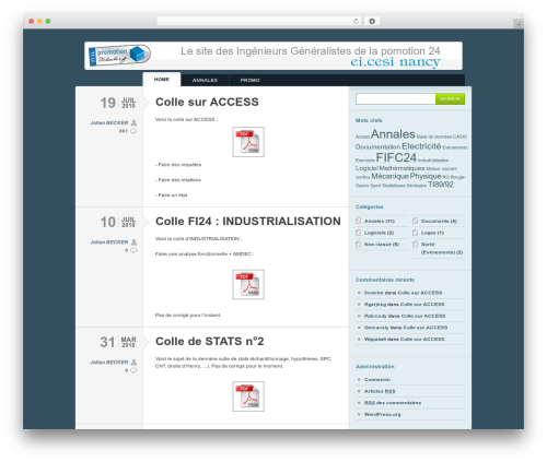 Typebased WordPress blog theme - fifc24nancy.free.fr