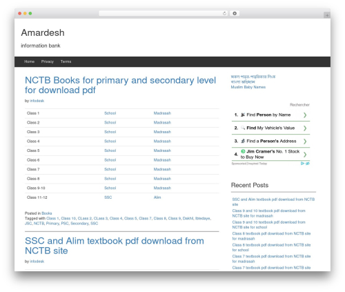 WordPress theme Responsive Mobile - info.amardesh.com