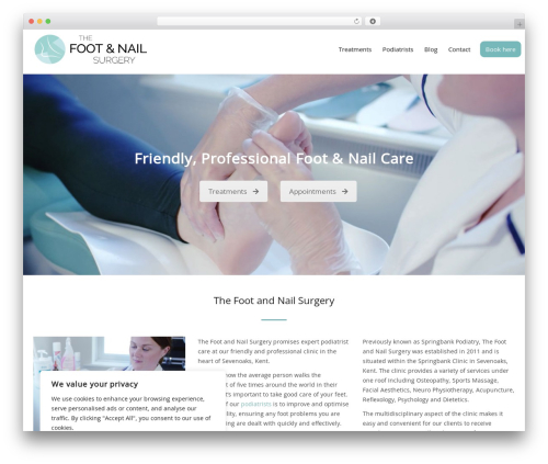 Lambda WordPress theme - footandnailsurgery.com