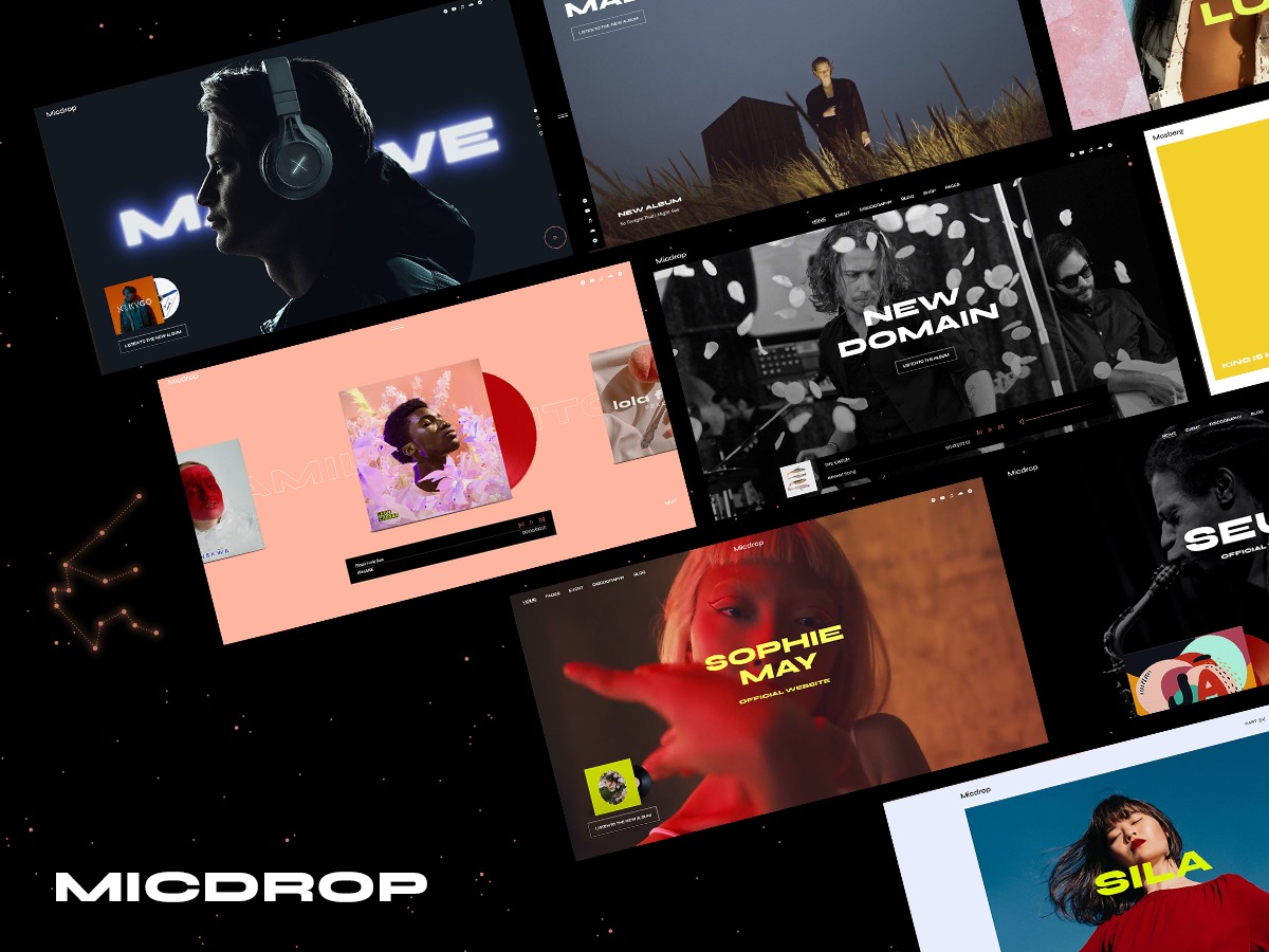 Micdrop WordPress theme design