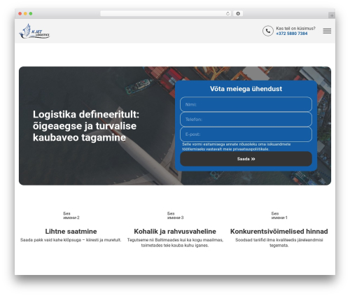 WordPress theme KullJet Theme - kjet-cargo.ee