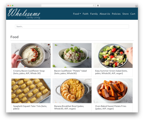 WordPress theme WP Bootstrap 4 - wholesomefamilyliving.com WordPress theme WP Bootstrap 4 - wholesomefamilyliving.com